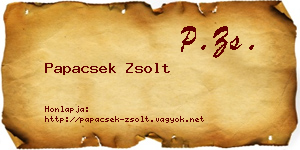 Papacsek Zsolt névjegykártya